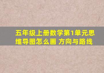 五年级上册数学第1单元思维导图怎么画 方向与路线